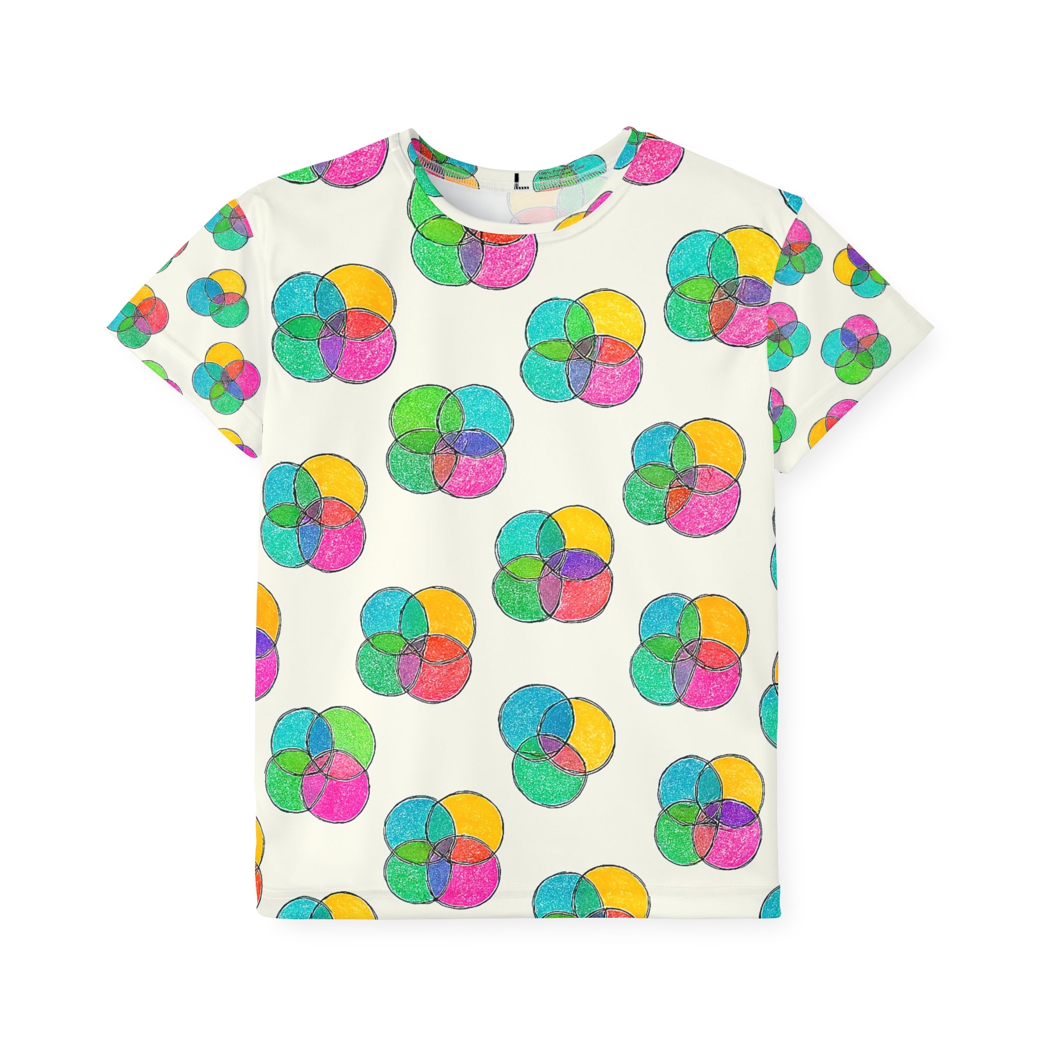 Girl's Crew Neck T-Shirt 100% spun polyester