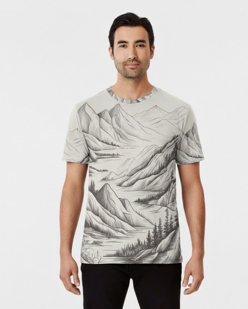 Premium Polyester Unisex T-Shirt – Vibrant All-Over Print