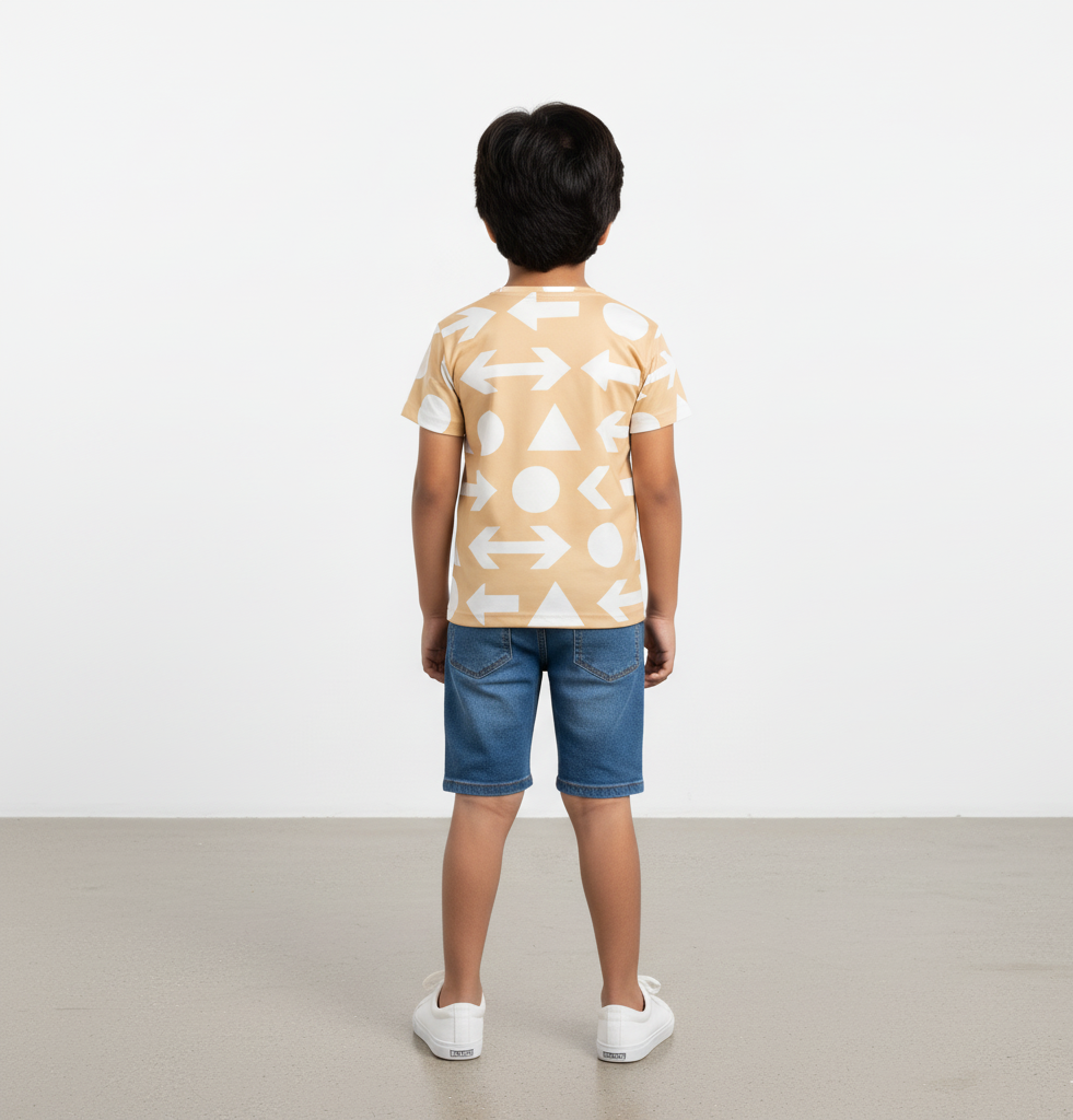 Boy's Crew Neck T-Shirt 100% spun polyester
