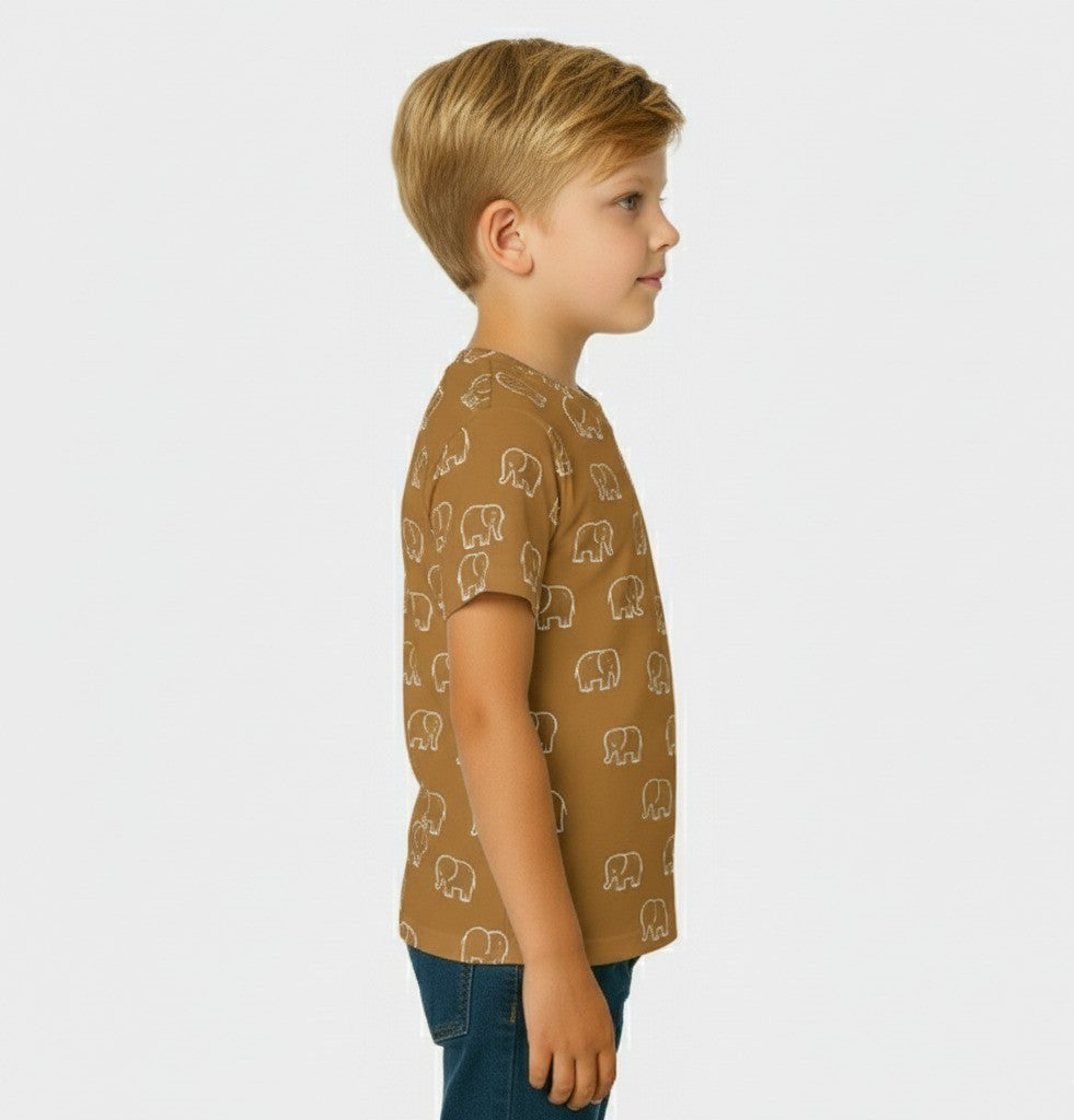 Boy's Crew Neck T-Shirt 100% spun polyester