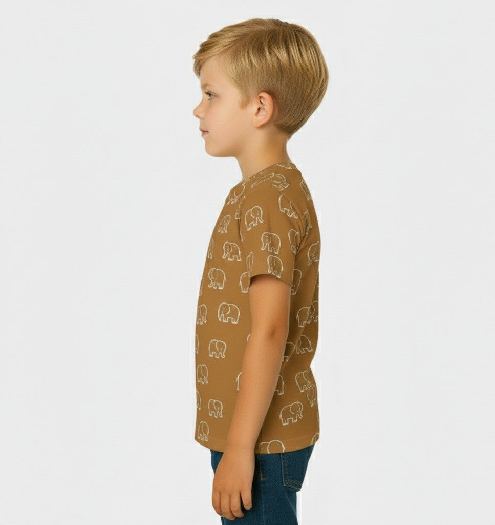 Boy's Crew Neck T-Shirt 100% spun polyester