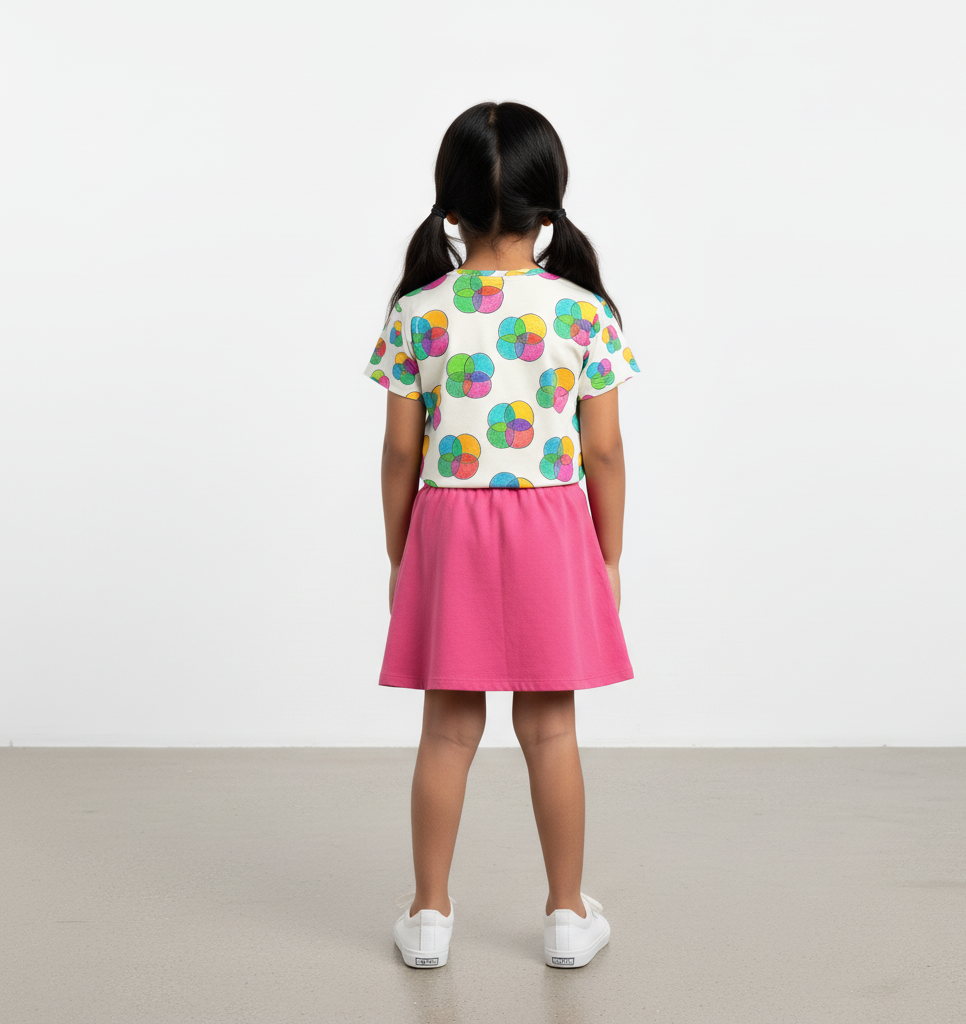Girl's Crew Neck T-Shirt 100% spun polyester