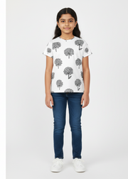 Girl's Crew Neck T-Shirt 100% spun polyester