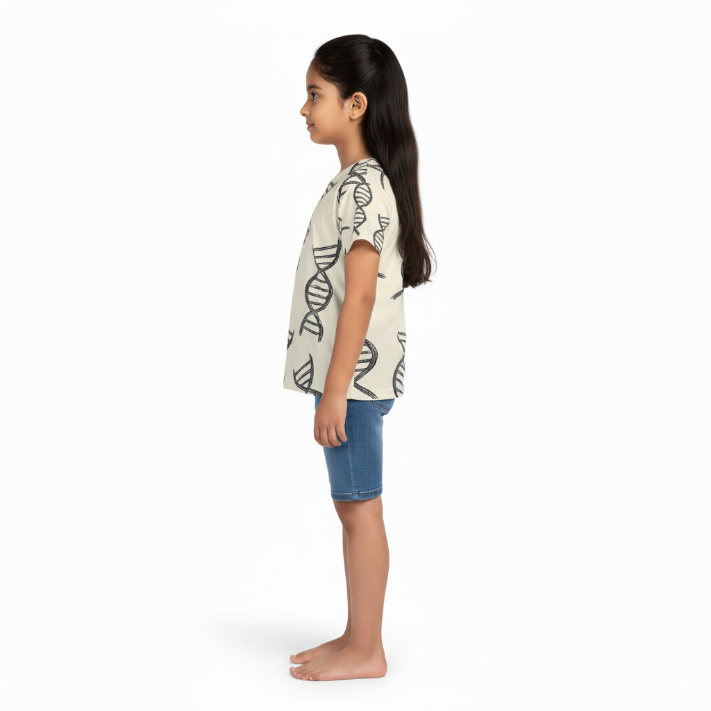 Girl's Crew Neck T-Shirt 100% spun polyester