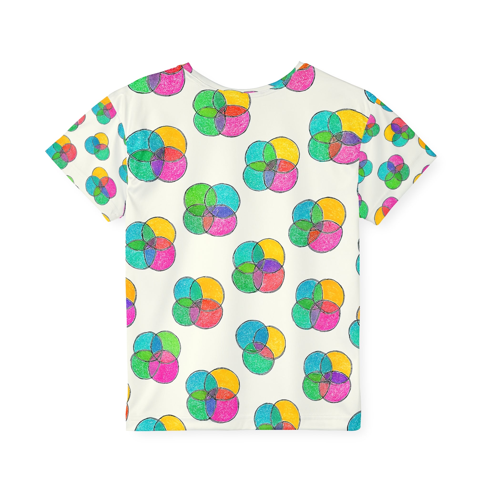 Girl's Crew Neck T-Shirt 100% spun polyester