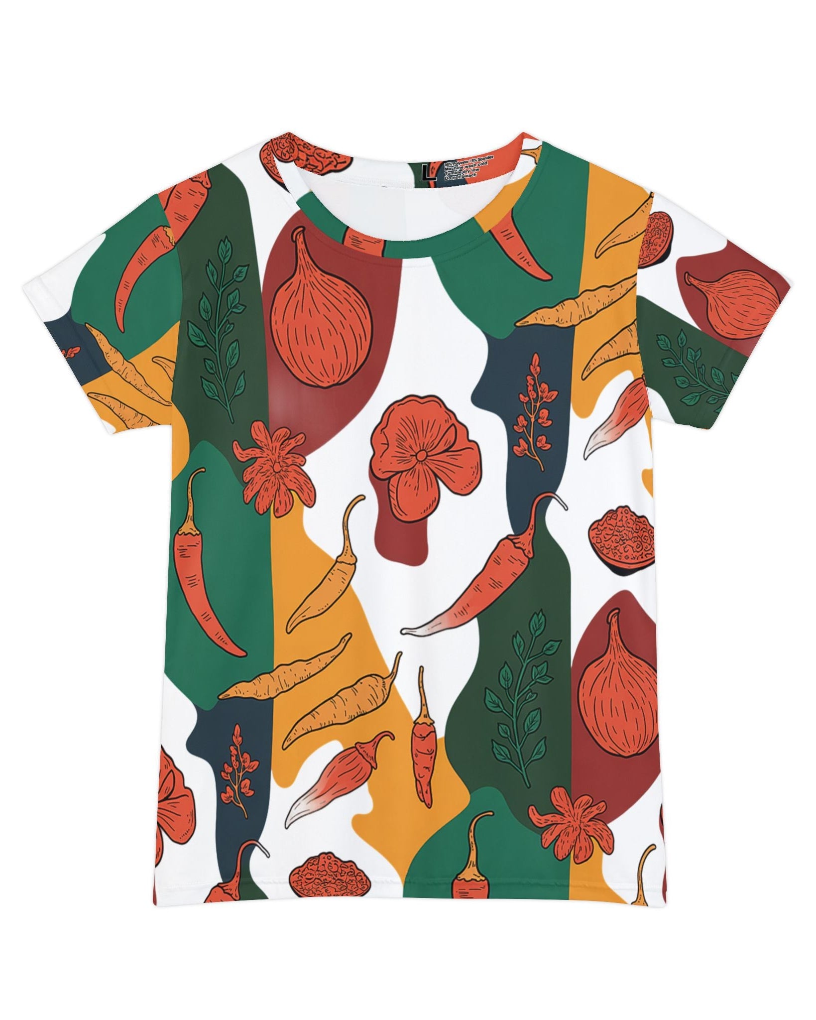 Women's Premium Polyester Unisex T-Shirt – Vibrant All-Over Print
