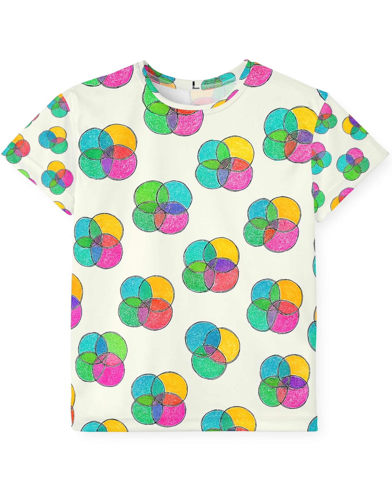 Girl's Crew Neck T-Shirt 100% spun polyester