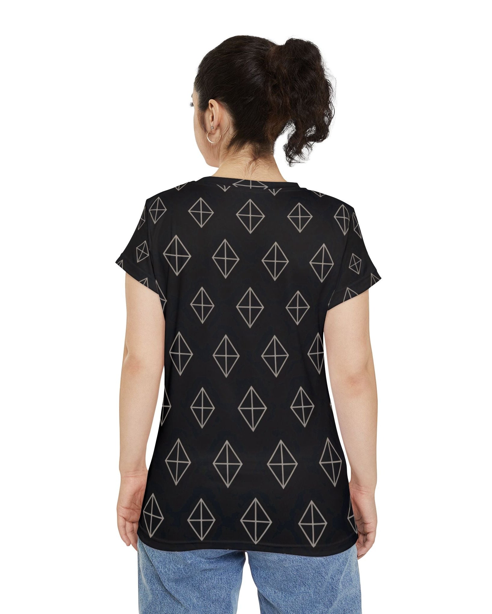 Women's Premium Polyester Unisex T-Shirt – Vibrant All-Over Print