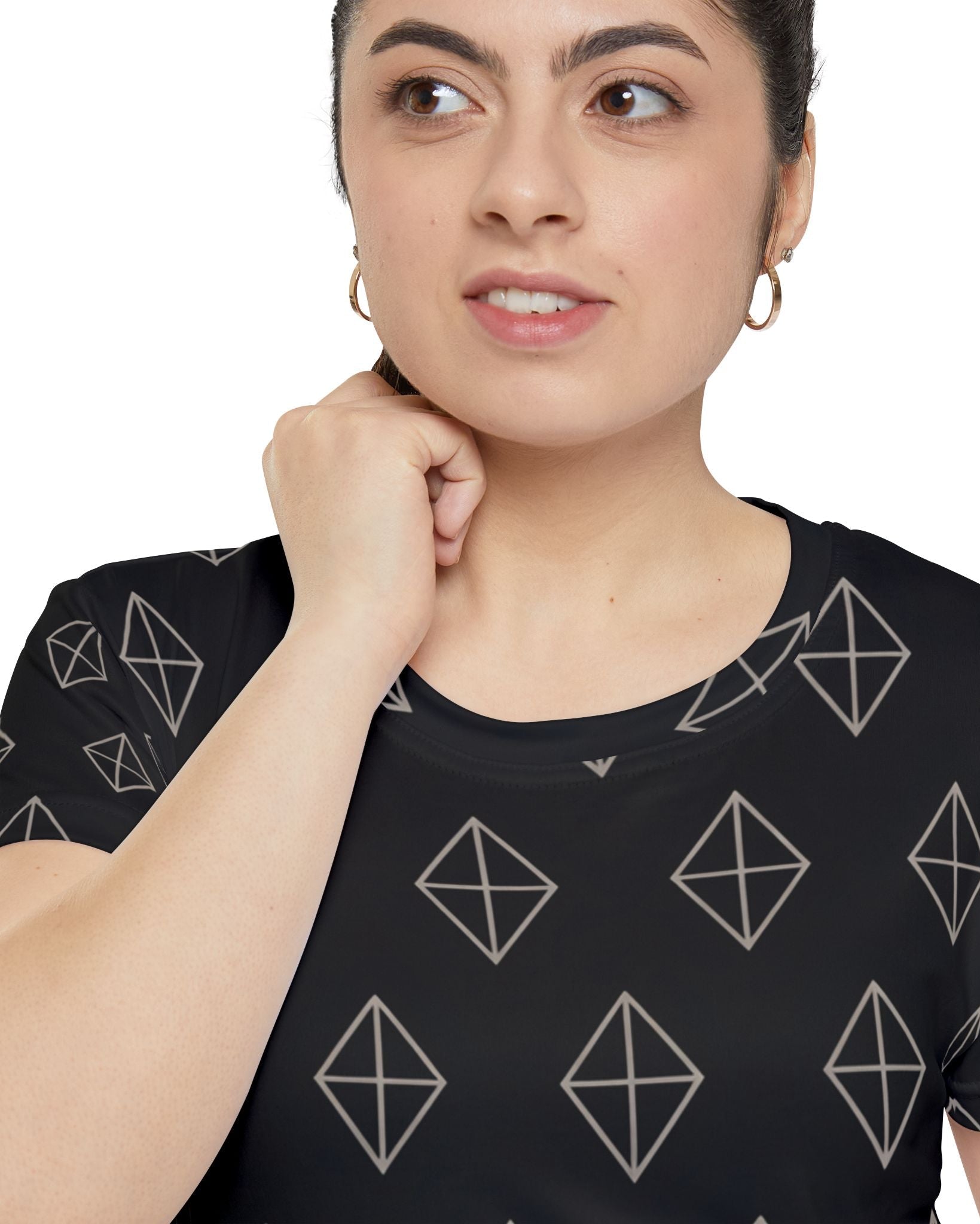 Women's Premium Polyester Unisex T-Shirt – Vibrant All-Over Print