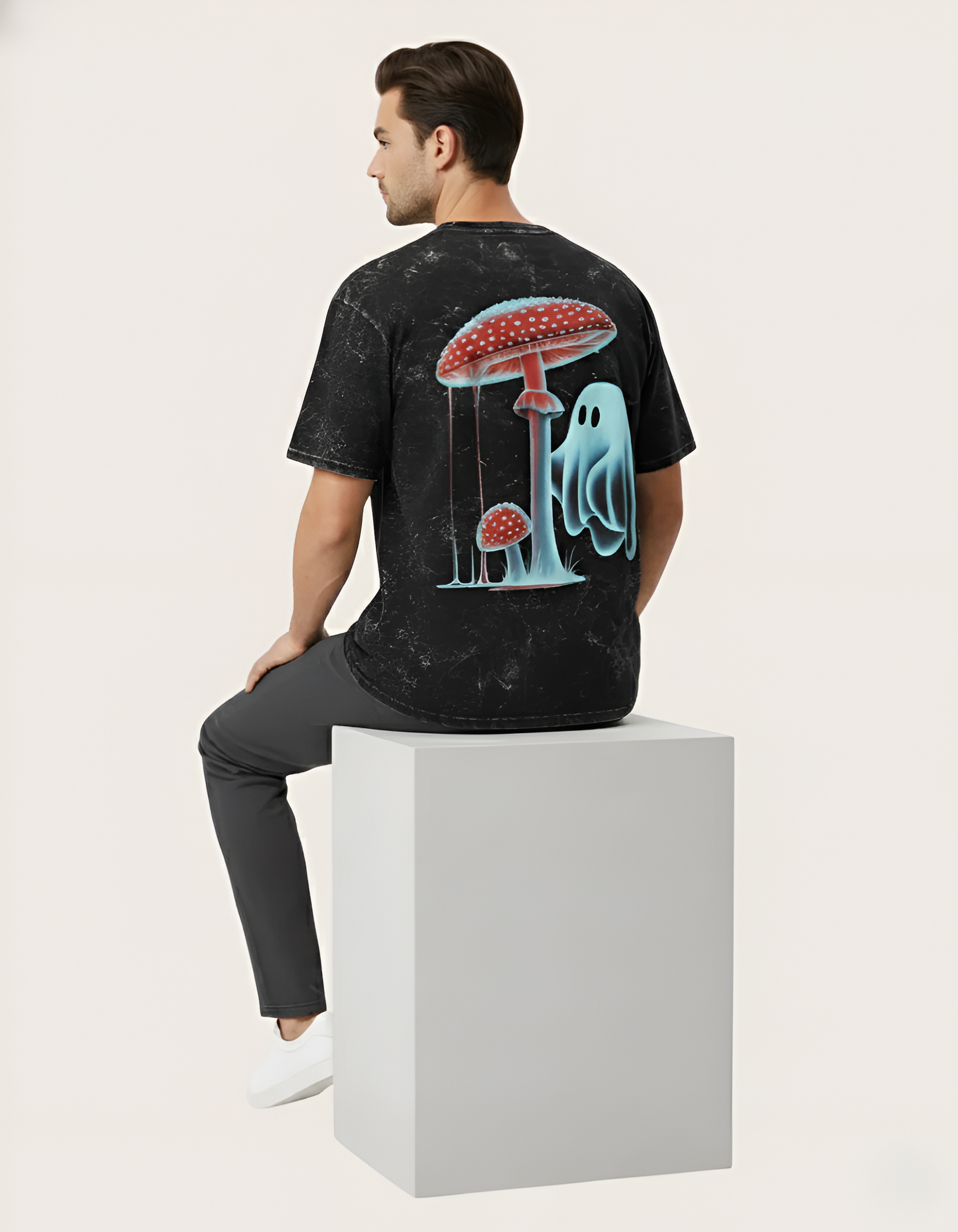 Vintage Acid-Wash Oversized T-Shirt – 100% Heavyweight Cotton