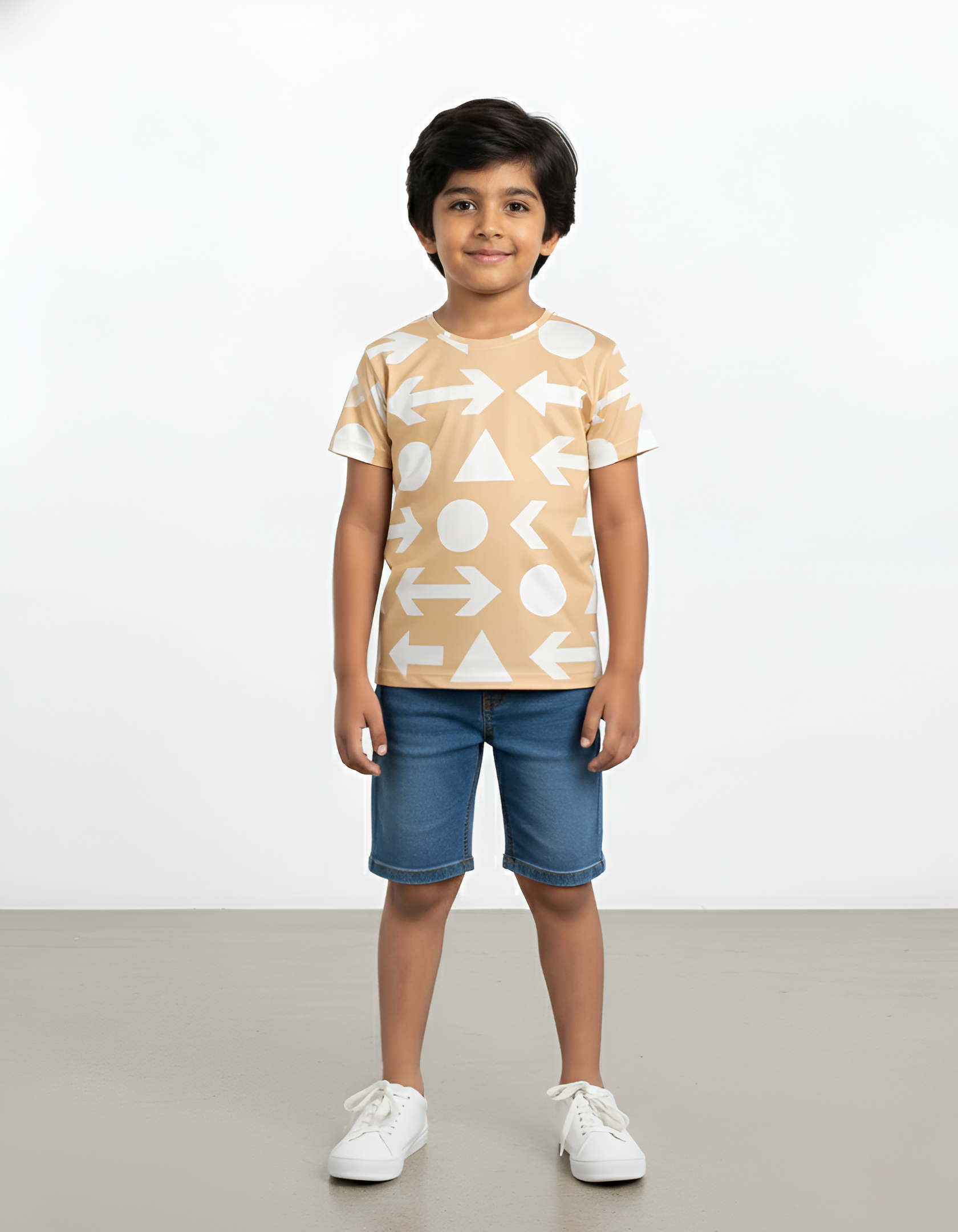 Boy's Crew Neck T-Shirt 100% spun polyester