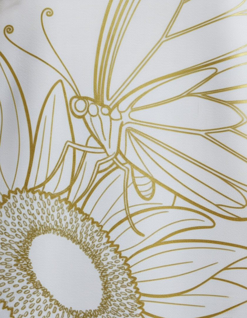 Unisex Oversized Terry Cotton T-Shirt – Luxury Finish with Gold Vinyl Print