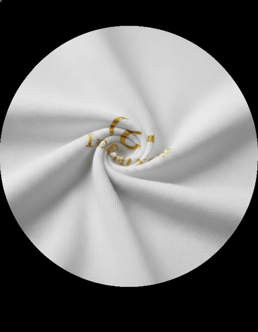 Unisex Oversized Terry Cotton T-Shirt – Luxury Finish with Gold Vinyl Print