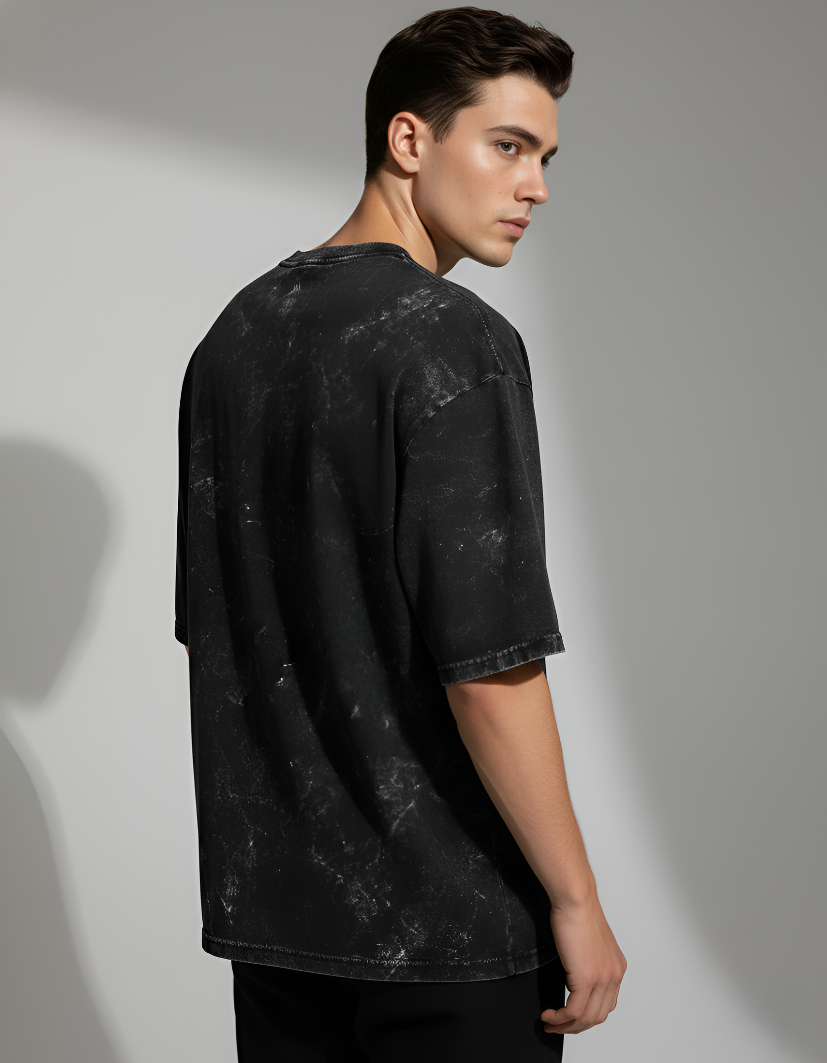 Vintage Acid-Wash Oversized T-Shirt – 100% Heavyweight Cotton