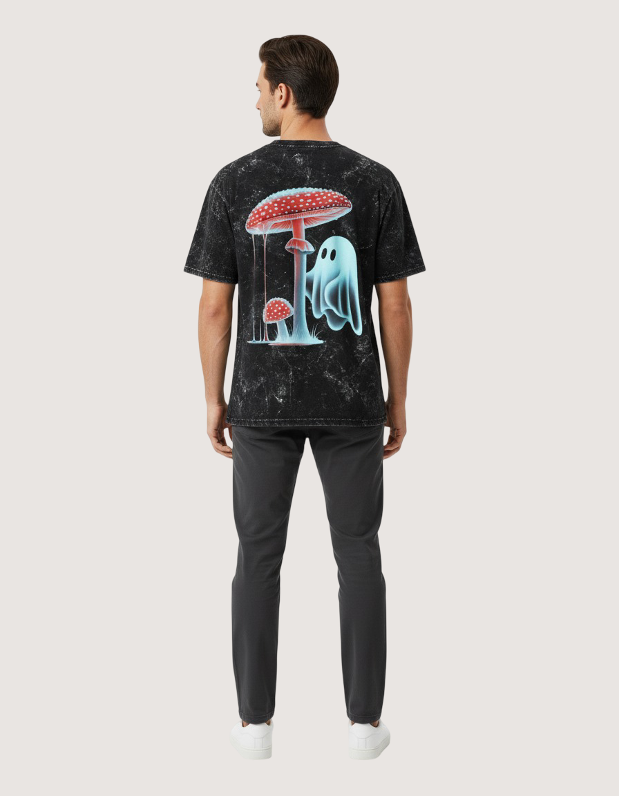 Vintage Acid-Wash Oversized T-Shirt – 100% Heavyweight Cotton