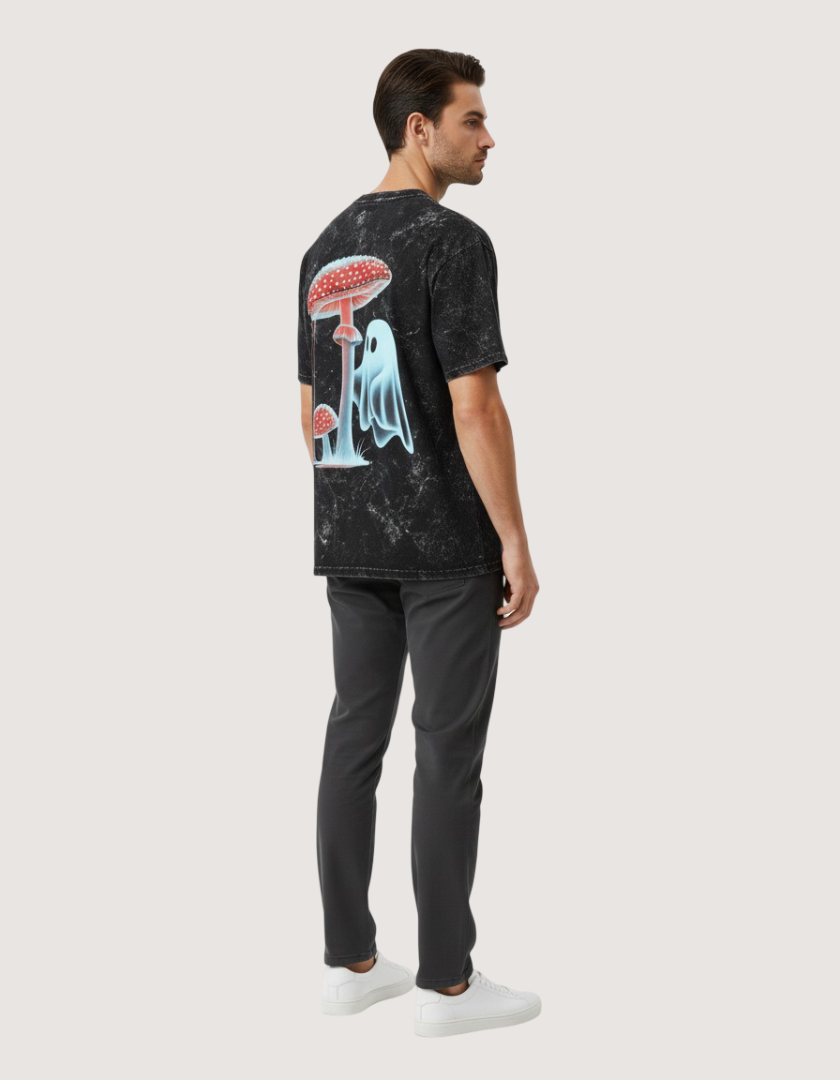 Vintage Acid-Wash Oversized T-Shirt – 100% Heavyweight Cotton