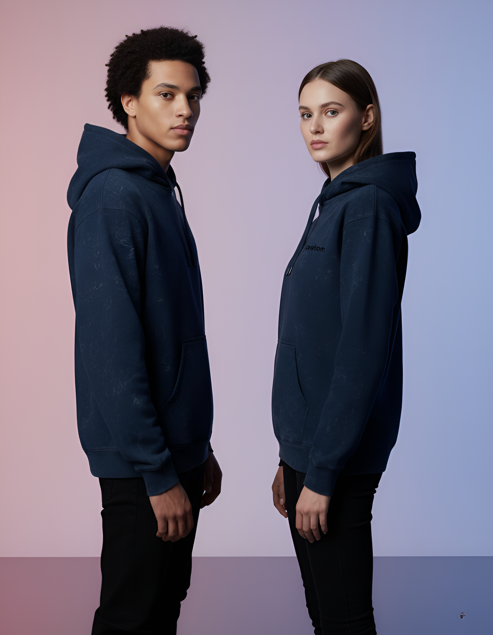 Unisex Acid Washed Hoodie 100% cotton