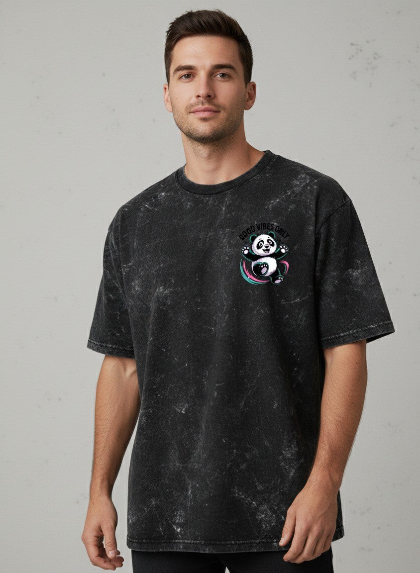 Vintage Acid-Wash Oversized T-Shirt – 100% Heavyweight Cotton