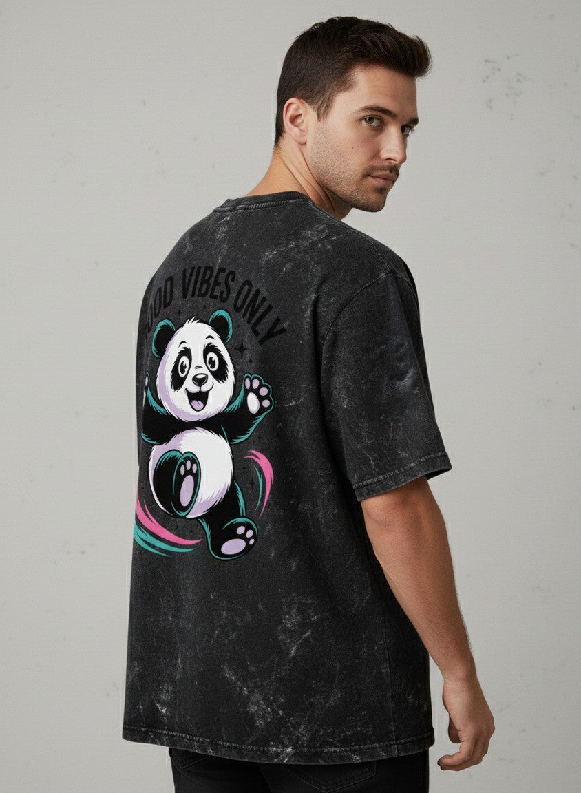 Vintage Acid-Wash Oversized T-Shirt – 100% Heavyweight Cotton