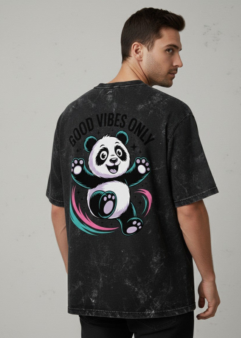Vintage Acid-Wash Oversized T-Shirt – 100% Heavyweight Cotton
