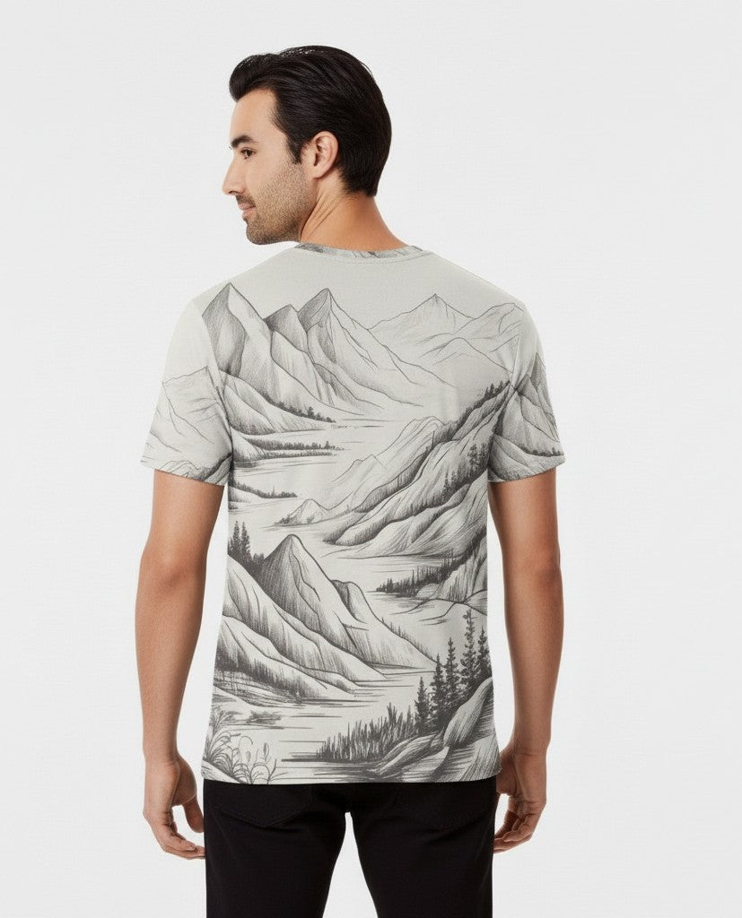 Premium Polyester Unisex T-Shirt – Vibrant All-Over Print