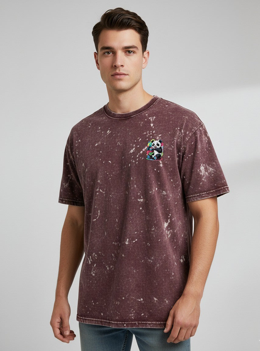 Vintage Acid-Wash Oversized T-Shirt – 100% Heavyweight Cotton