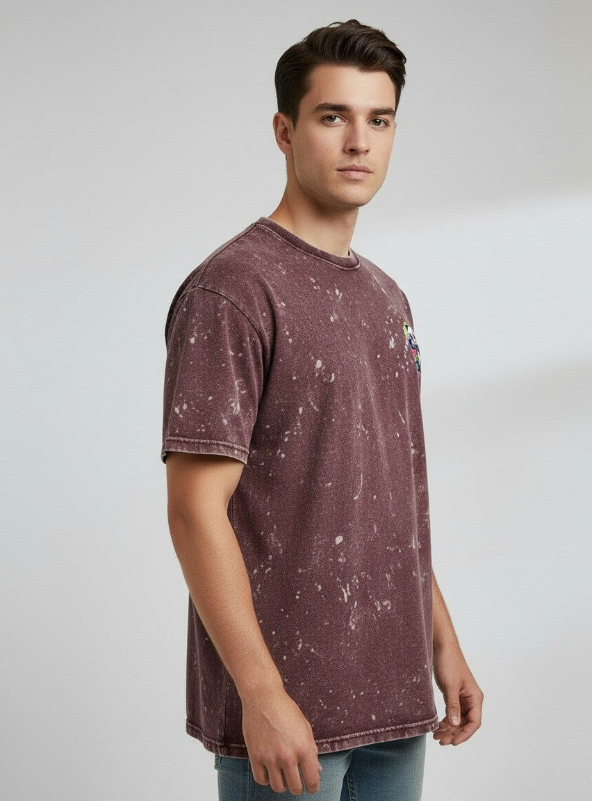 Vintage Acid-Wash Oversized T-Shirt – 100% Heavyweight Cotton