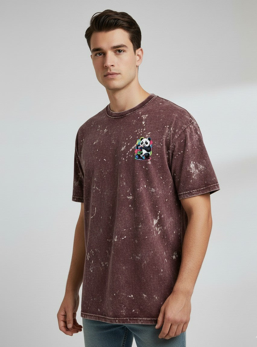 Vintage Acid-Wash Oversized T-Shirt – 100% Heavyweight Cotton