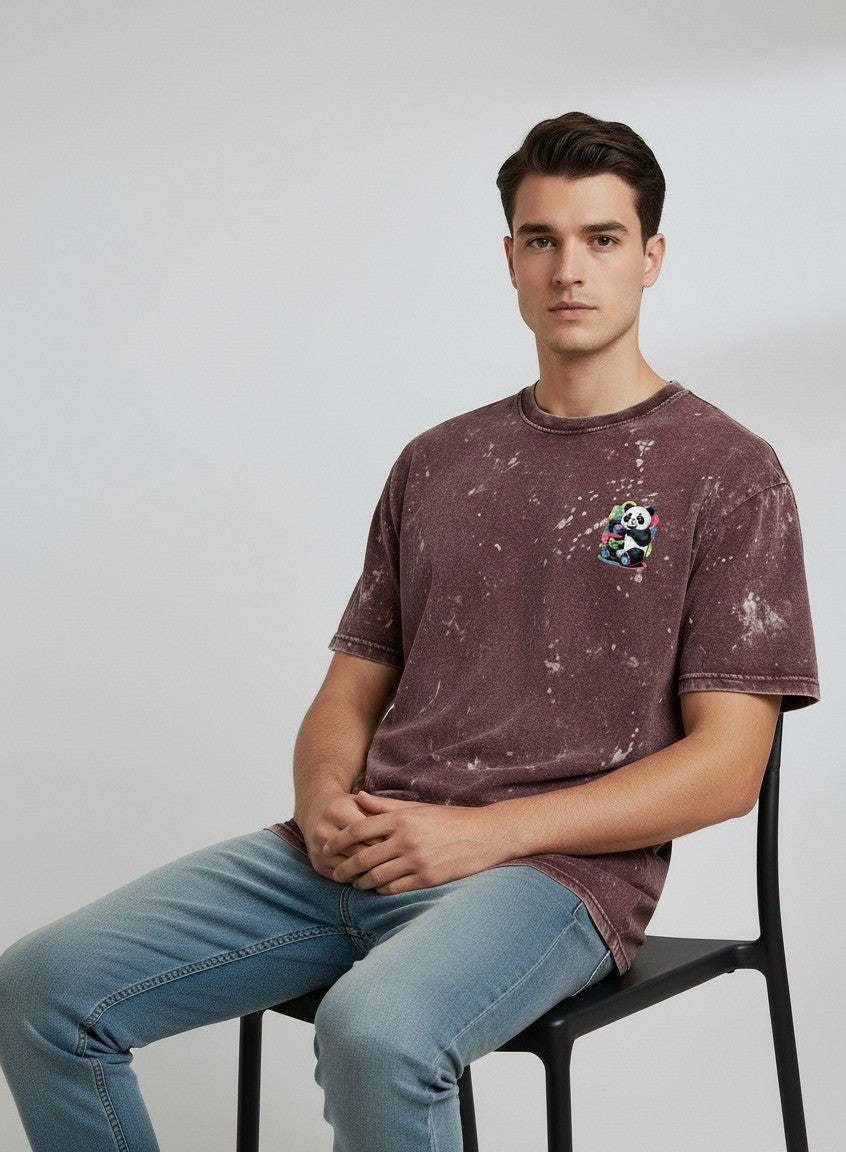 Vintage Acid-Wash Oversized T-Shirt – 100% Heavyweight Cotton