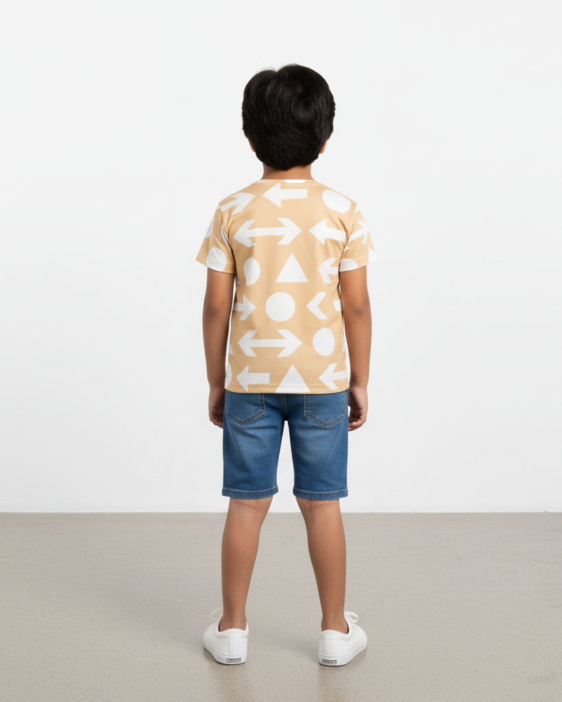 Boy's Crew Neck T-Shirt 100% spun polyester