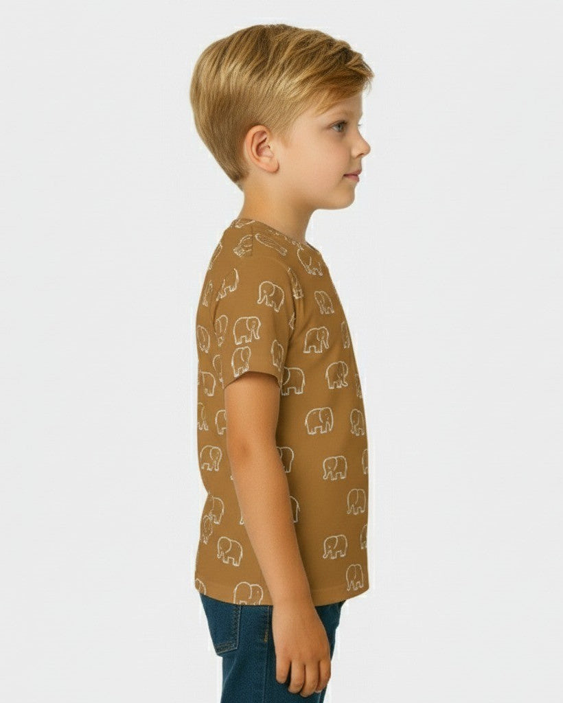 Boy's Crew Neck T-Shirt 100% spun polyester