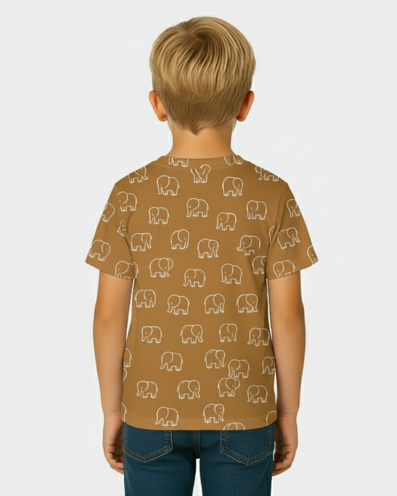Boy's Crew Neck T-Shirt 100% spun polyester
