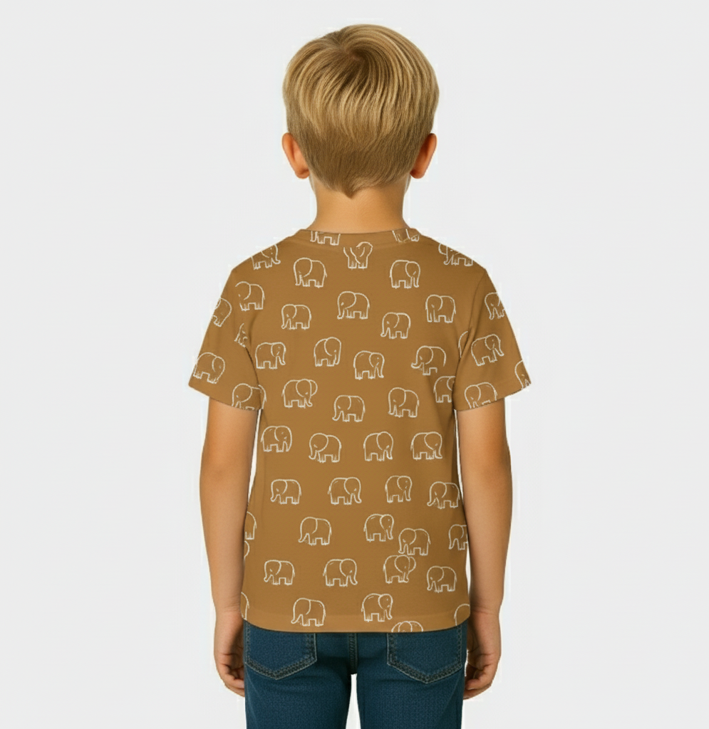 Boy's Crew Neck T-Shirt 100% spun polyester