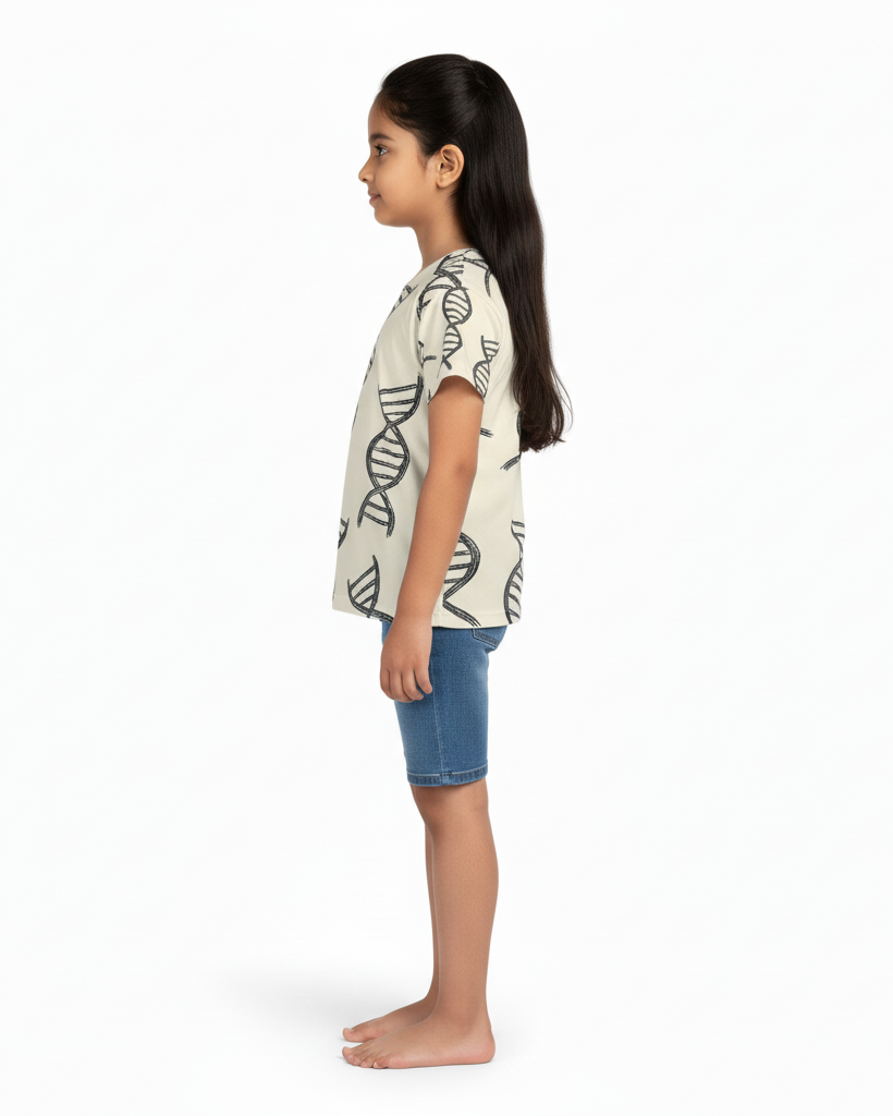 Girl's Crew Neck T-Shirt 100% spun polyester