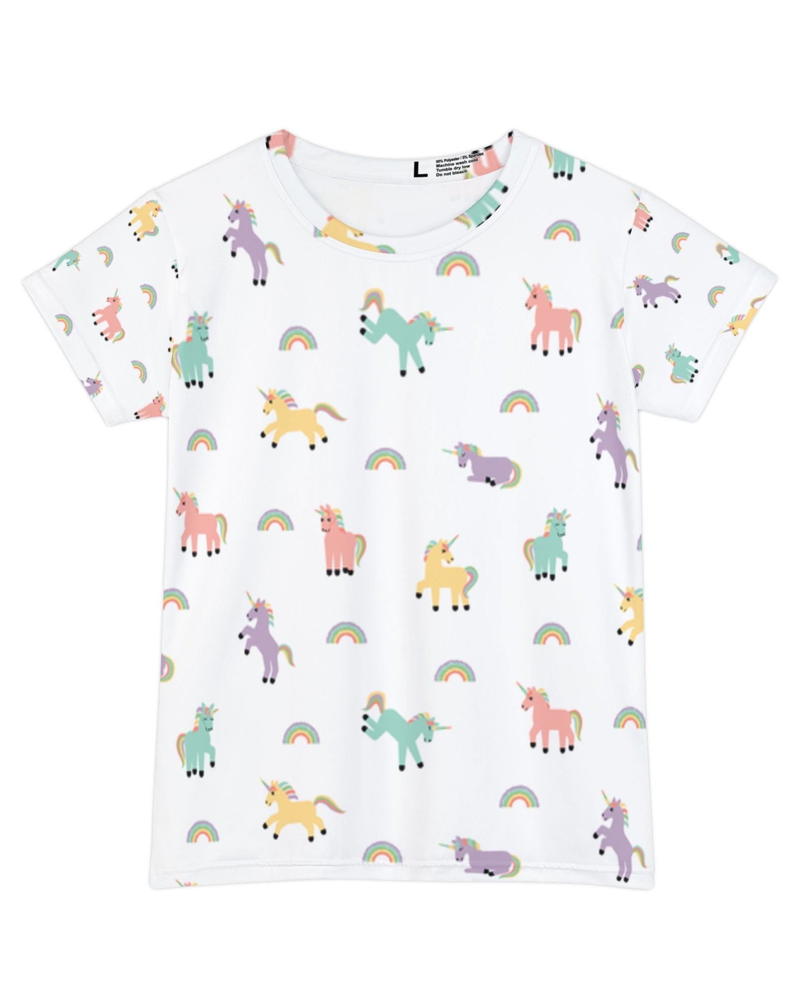 Women's Premium Polyester Unisex T-Shirt – Vibrant All-Over Print