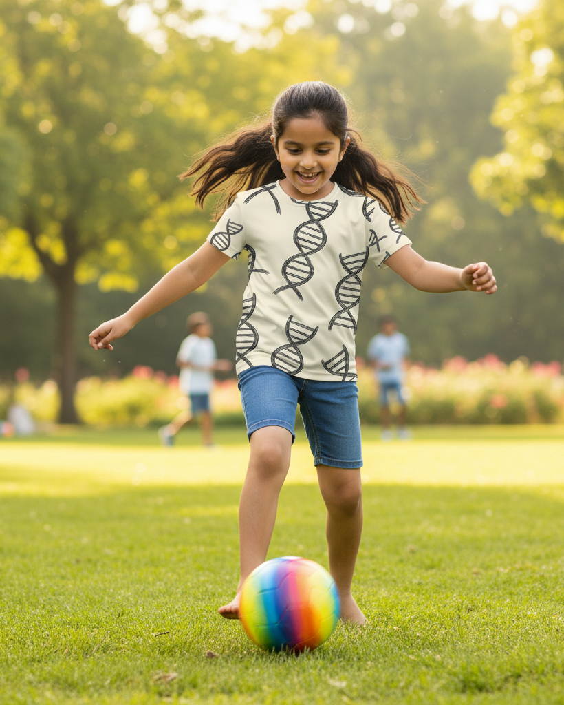 Girl's Crew Neck T-Shirt 100% spun polyester