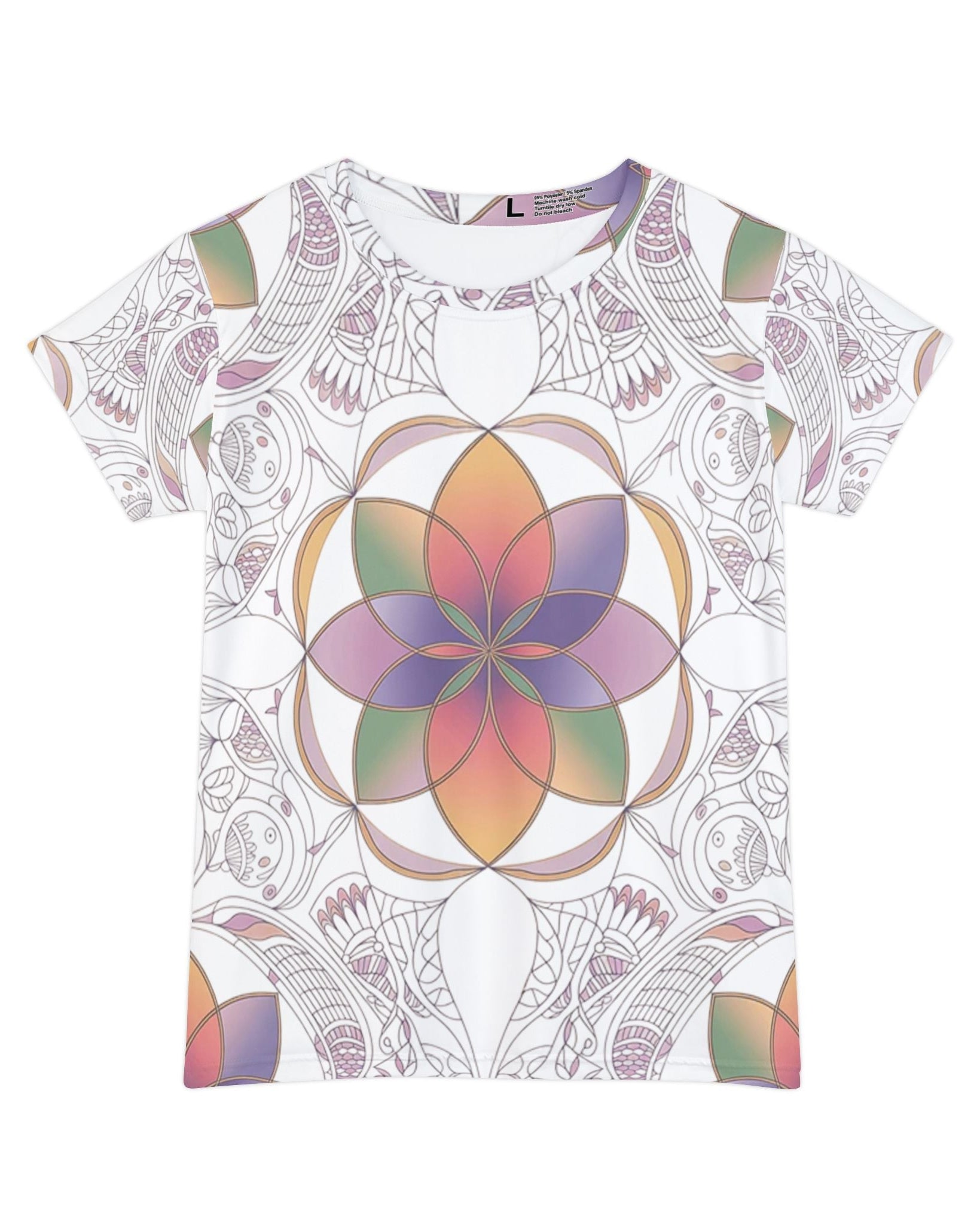 Women's Premium Polyester Unisex T-Shirt – Vibrant All-Over Print